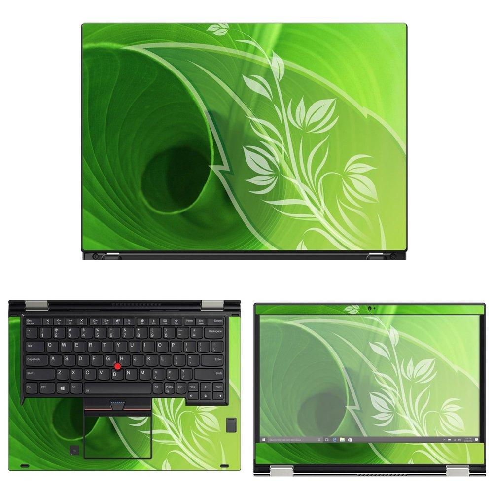 Decalrus - Protective Decal Leaf Skin Sticker for Lenovo ThinkPad Yoga X380 (13.3" Screen) case Cover wrap LEthkpadYoga_X380-81