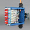 DINSpace SNAP-12LC-MM OM3/4 Compact Fiber Optic Patch Panel, Blue, Not Water Resistant, Includes 3ea. OM3/OM4 Multimode LC/LC Quad Adapters, Splice Tray, Steel Enclosure view 4
