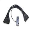 Micro SATA Cables 24 Pin Dual PSU ATX Power Supply Power Cable for Crypto Mining view 1