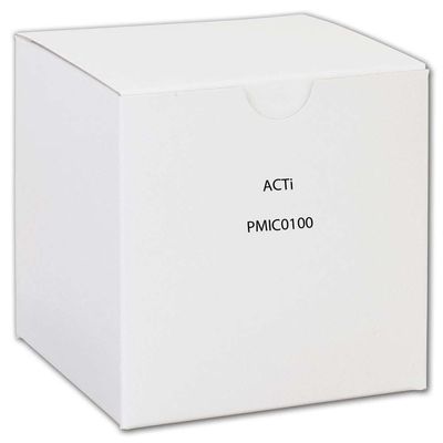 ACTi PMIC-0100 Active Microphone Omnidirectional for All Cameras with Line-in Audio, Condenser Transducer, 300-5500Hz Frequency Response, 600 Ohms Impedance, 2.3m Cable Length
