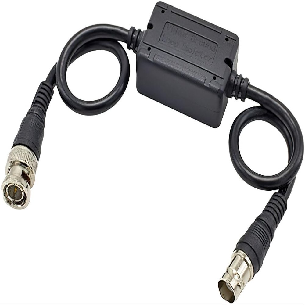 Seco-Larm VG-1C12YQ 4-in-1 Enforcer HD Ground Loop Isolator; TVI/CVI/AHD/Analog Compatible; Reduces Ground Loop Interference; Built-in Surge Protection; Passive Operation, No External Power Required