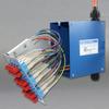 DINSpace Compact Fiber Optic Patch Panel, 12ea. LC/LC OM3/OM3 Multimode Quad Fiber Adapters, Blue Steel, Water Resistant, Includes Splice Tray view 4