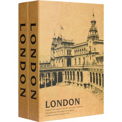 Barska Portable Diversion Dual Book Safe Concealed Lock Box for Secure and Discreet Hidden Storage of Valuables and Personal Items - London & London