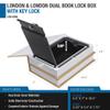 Barska Portable Diversion Dual Book Safe Concealed Lock Box for Secure and Discreet Hidden Storage of Valuables and Personal Items - London & London view 2