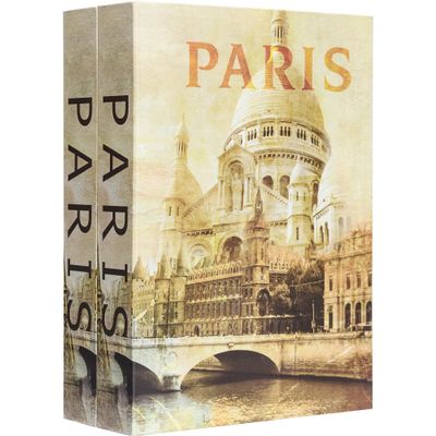 Barska Portable Diversion Dual Book Safe Concealed Lock Box for Secure and Discreet Hidden Storage of Valuables and Personal Items - Paris & Paris