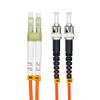 Jeirdus 30Meters 100ft LC to ST Duplex 50/125 OM2 Multimode Fiber Optic Cable Jumper Optical Patch Cord LC-ST view 2