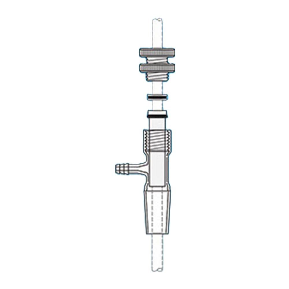 ACE Glass 8066-134 Bearing, Straight Adapter Style with Hose Connection Port, Complete, 34/45 Joint, 10 mm Diameter