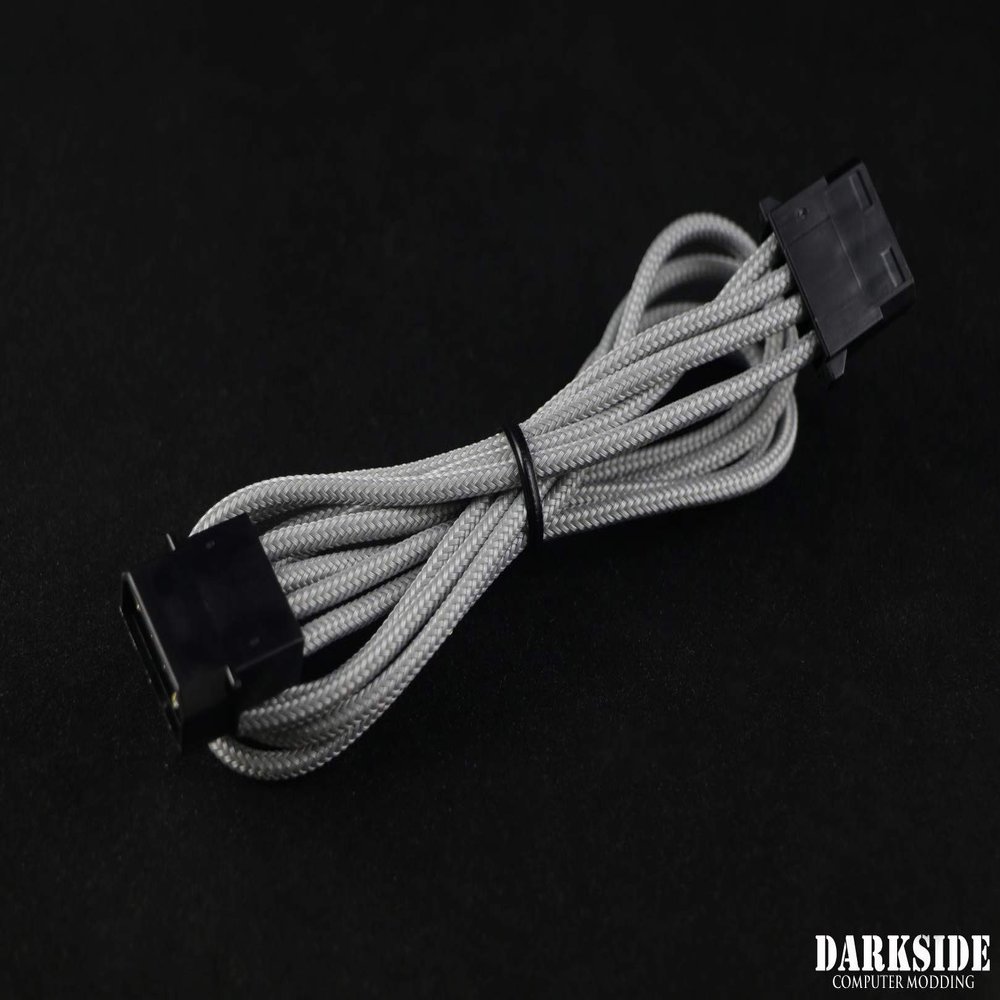 Darkside 4-Pin MOLEX HSL Extension Single Braid Cable Titanium Gray (DS-0962)