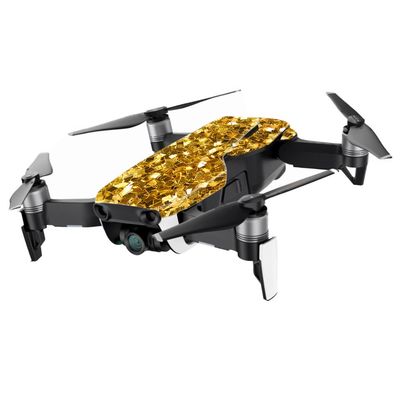 MightySkins Skin Compatible With DJI Mavic Air Drone - Gold Chips | Min Coverage | Protective, Durable, and Unique Vinyl Decal wrap cover | Easy To Apply, Remove, and Change Styles | Made in the USA