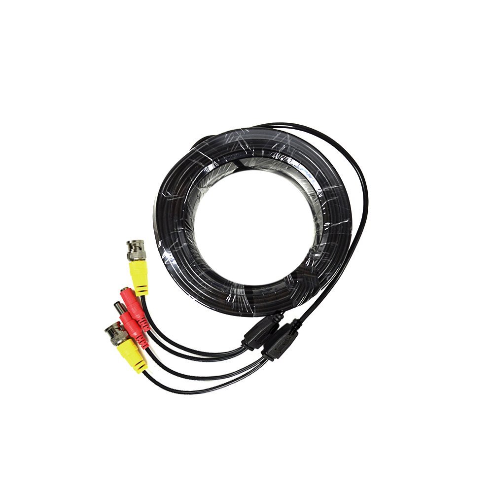 Power Supply and Video Cable PNI CCTV 40M for Surveillance Analog AHD Cameras, 40 m
