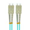 Jeirdus 30Meters 100ft Duplex 50/125 10G OM3 Multi-Mode Fiber Optic Cable Jumper Optical Patch Cord SC-SC view 2