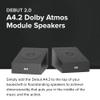 ELAC Debut 2.0 A4.2 Dolby Atmos Module Speakers, Black (Pair) - Concentric Driver with 0.5 Polymer Tweeter & 4 Aramid Fiber Woofer view 2