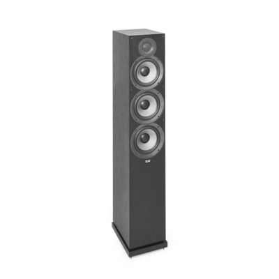 ELAC Debut 2.0 F6.2 Floorstanding Speaker, Black (Each) - 1 Cloth Dome Tweeter & Triple 6.5 Aramid Fiber Woofers - 3-Way Bass Reflex - Up to 35,000 Hz Response