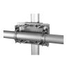 AMZTOP Natec X45/45 Antenna Mounting Bracket, Cross Mount, 0.6 - 1.8 inches (16 - 45 mm), Diameter 0.6 - 1.8 inches (16 - 45 mm), All Stainless Steel view 2