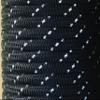 3/8" Premium Double-Yacht Braid Polyester Rope. Sailboat Rigging Line. Made In The U.S.A. (Black w/Reflective Tracers, 200) view 1
