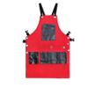 Forgica Professional Cotton Apron Hair Cutting Hairdressing Barber Apron Chef Apron for Men Women (Red) view 1