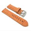 20mm Orange Alligator Style Smartwatch Band Strap fits Motorola 360 (42mm Case) & Many More, Leather, Stainless Steel Buckle view 1