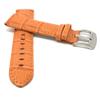 20mm Orange Alligator Style Smartwatch Band Strap fits Motorola 360 (42mm Case) & Many More, Leather, Stainless Steel Buckle view 2