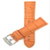 20mm Orange Alligator Style Smartwatch Band Strap fits Motorola 360 (42mm Case) & Many More, Leather, Stainless Steel Buckle view 3