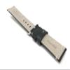 22mm Smartwatch Band Strap fits Motorola 360 (46mm Case), S3 Classic, Fossil Q & Many More, Leather, Black Stainless Steal Buckle view 4