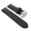 20mm Black Alligator Style Smartwatch Band Strap fits Motorola 360 (42mm Case) & Many More, Leather, Stainless Steel Buckle view 1