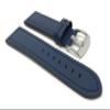 20mm Blue Smartwatch Band Strap fits Motorola 360 (42mm Case) & Many More, Leather, Racer with Stitching, Stainless Steel Buckle view 1