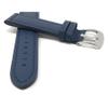 20mm Blue Smartwatch Band Strap fits Motorola 360 (42mm Case) & Many More, Leather, Racer with Stitching, Stainless Steel Buckle view 2