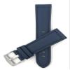 20mm Blue Smartwatch Band Strap fits Motorola 360 (42mm Case) & Many More, Leather, Racer with Stitching, Stainless Steel Buckle view 3