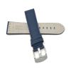 20mm Blue Smartwatch Band Strap fits Motorola 360 (42mm Case) & Many More, Leather, Racer with Stitching, Stainless Steel Buckle view 4