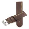 22mm Smartwatch Band Strap fits Motorola 360 (46mm Case), S3 Classic, Fossil Q & Many More, Thick, Leather, Brown Yellow Stitch view 3