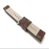 22mm Smartwatch Band Strap fits Motorola 360 (46mm Case), S3 Classic, Fossil Q & Many More, Thick, Leather, Brown Yellow Stitch view 4