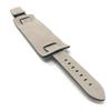 20mm Black Smartwatch Band Strap fits Motorola 360 (42mm Case) & Many More, Leather, Biker Style, Rectangular Shape view 3