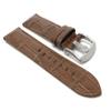 20mm Alligator Pattern Smartwatch Band Strap fits Motorola 360 (42mm Case) & Many More, Leather, Tan, Large Buckle view 1