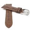 20mm Alligator Pattern Smartwatch Band Strap fits Motorola 360 (42mm Case) & Many More, Leather, Tan, Large Buckle view 2
