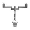 Humanscale M2 M/Flex Dual Monitor Arm Single Straight Link 12" High Post with Integrated Clamp Mount Aluminum White MF22W66C12 view 1