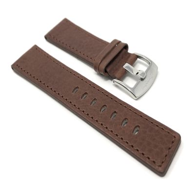 22mm Brown Leather Smartwatch Band Strap fits Motorola 360 (46mm Case), S3 Classic & Many More