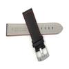 22mm Smartwatch Band Strap fits Motorola 360 (46mm Case), S3 Classic & Many More, Leather, Racer, Black with Red Stitching view 4