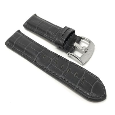 22mm Grey Alligator Style Smartwatch Band Strap fits Motorola 360 (46mm Case), S3 Classic & Many More, Leather