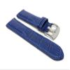 20mm Blue Alligator Style Smartwatch Band Strap fits Motorola 360 (42mm Case) & Many More, Leather, Stainless Steel Buckle view 1