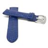 20mm Blue Alligator Style Smartwatch Band Strap fits Motorola 360 (42mm Case) & Many More, Leather, Stainless Steel Buckle view 2