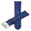 20mm Blue Alligator Style Smartwatch Band Strap fits Motorola 360 (42mm Case) & Many More, Leather, Stainless Steel Buckle view 3