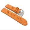 22mm Orange Smartwatch Band Strap fits Motorola 360 (46mm Case), S3 Classic & Many More, Leather, Vented Racer view 1