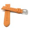 22mm Orange Smartwatch Band Strap fits Motorola 360 (46mm Case), S3 Classic & Many More, Leather, Vented Racer view 2