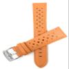 22mm Orange Smartwatch Band Strap fits Motorola 360 (46mm Case), S3 Classic & Many More, Leather, Vented Racer view 3