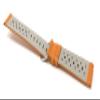 22mm Orange Smartwatch Band Strap fits Motorola 360 (46mm Case), S3 Classic & Many More, Leather, Vented Racer view 4
