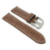 20mm Alligator Pattern Smartwatch Band Strap fits Motorola 360 (42mm Case) & Many More, Leather, Tan White Stitching, Large Buckle view 1