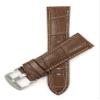 20mm Alligator Pattern Smartwatch Band Strap fits Motorola 360 (42mm Case) & Many More, Leather, Tan White Stitching, Large Buckle view 3