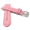 20mm Pink Smartwatch Band Strap fits Motorola 360 (42mm Case) & Many More, Leather, Vented Racer, Stainless Steel Buckle view 2