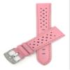 20mm Pink Smartwatch Band Strap fits Motorola 360 (42mm Case) & Many More, Leather, Vented Racer, Stainless Steel Buckle view 3