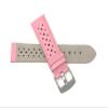20mm Pink Smartwatch Band Strap fits Motorola 360 (42mm Case) & Many More, Leather, Vented Racer, Stainless Steel Buckle view 4
